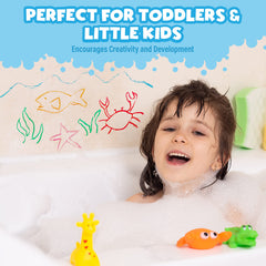 Tub Works non-toxic formula supports safe exploration during bath art