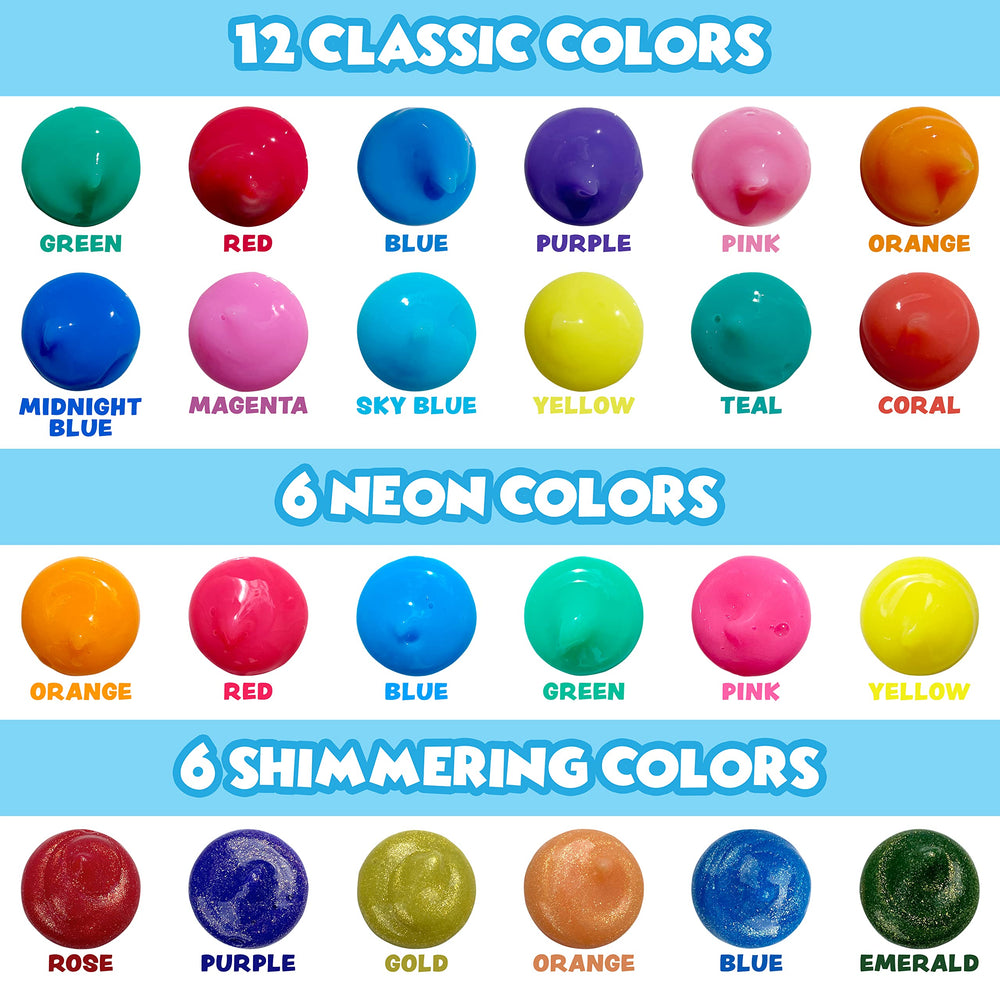 Tub Works 24-color set helps kids experiment with color mixing during bath time