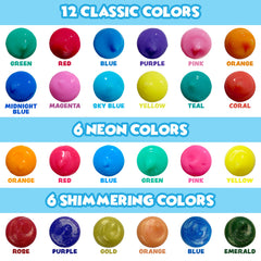 Tub Works 24-color set helps kids experiment with color mixing during bath time