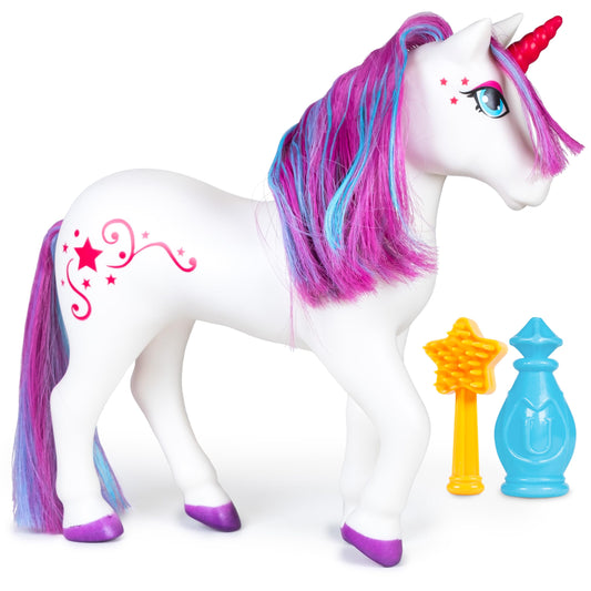 Tub Works Mystic Color Unicorn in a bath reveals color-changing mane for imaginative play