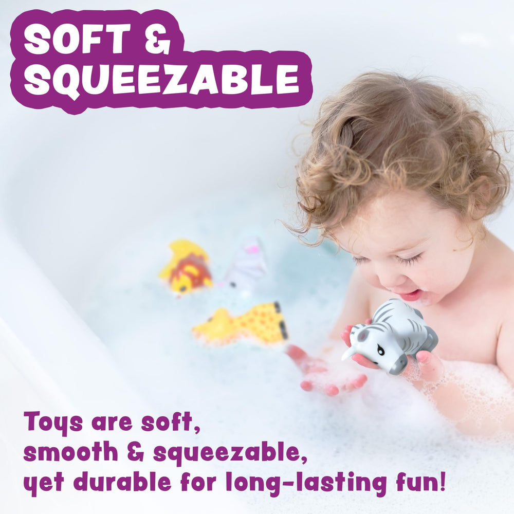 Tub Works Savanna giraffe mold-free bath toy ready for splashy play.