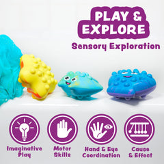 Tub Works bath toys support little hands with grip friendly design