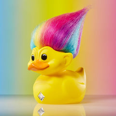 TUBBZ Rainbow Troll display box shown, ideal for gifting or shelf showcase.