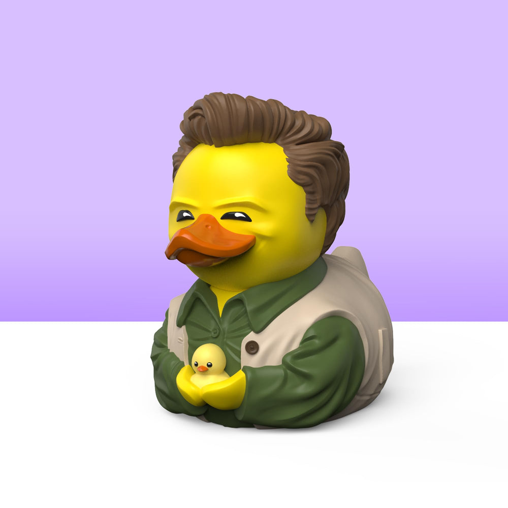 Compact two-inch tall Chandler Bing collectible fits tight shelves.