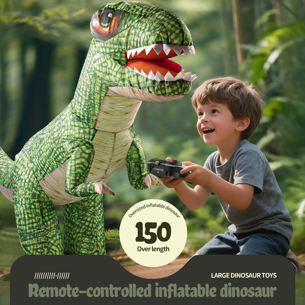 Tubokoro outdoor-friendly dino glides across grass for backyard races.
