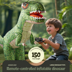 Tubokoro outdoor-friendly dino glides across grass for backyard races.