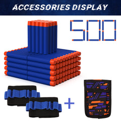 Soft-headed foam bullets reduce impact while maintaining reliable distance in play