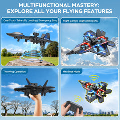 TUEESN RC Plane with 6-axis gyro for stable, smooth flights.