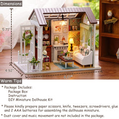 TuKIIE DIY Miniature Dollhouse Kit table decor ideas for mini room styling.