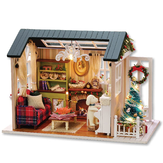 TuKIIE DIY Miniature Dollhouse Kit assembly steps for a detailed 1:24 scene