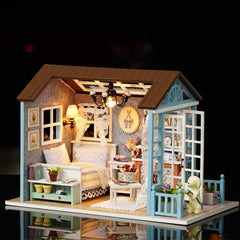 TuKIIE Forest Times assembled dollhouse display, ready to showcase the finished model.