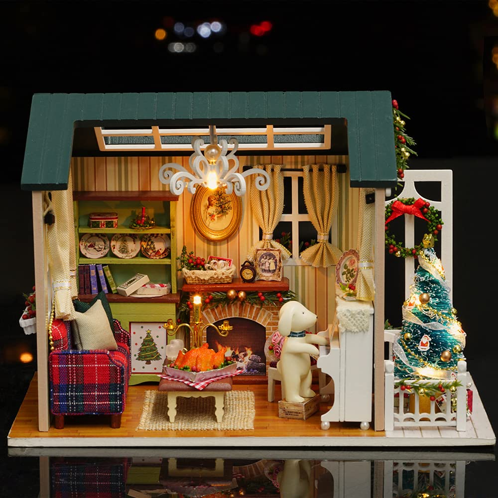 TuKIIE DIY Miniature Dollhouse Kit interior furniture collection adds realistic detail