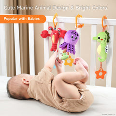 TUMAMA Kids marine octopus toy with rattle engages auditory senses and playtime