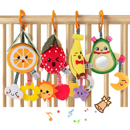 TUMAMA Kids avocado fruit rattle with mirror stimulates visual exploration