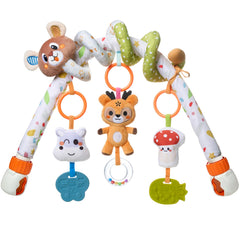 Tumama Kids arch with bear spiral toy provides gentle visual stimulation.