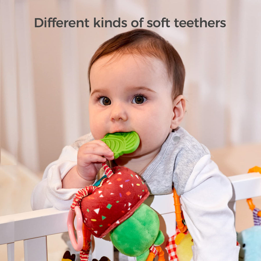TUMAMA KIDS frog rattle plush toy offers soft sounds for soothing play