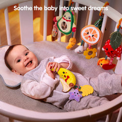 TUMAMA Kids banana fruit rattle with peeling motion engages tiny hands