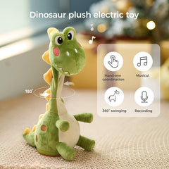 TUMAMA KIDS Dinosaur Dancing Toy side view showing safe plush material