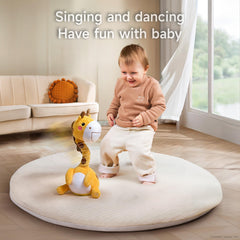 Giraffe connects to a phone to play music and stories.