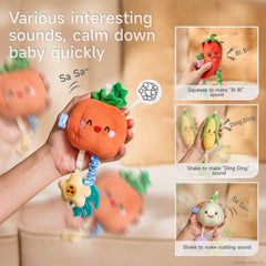 TUMAMA KIDS corn plush toy with bright colors to attract baby's attention.