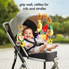TUMAMA Kids orange fruit rattle with teether soothes gums