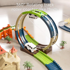TUMAMA KIDS Race Track magic house and bridge add adventure