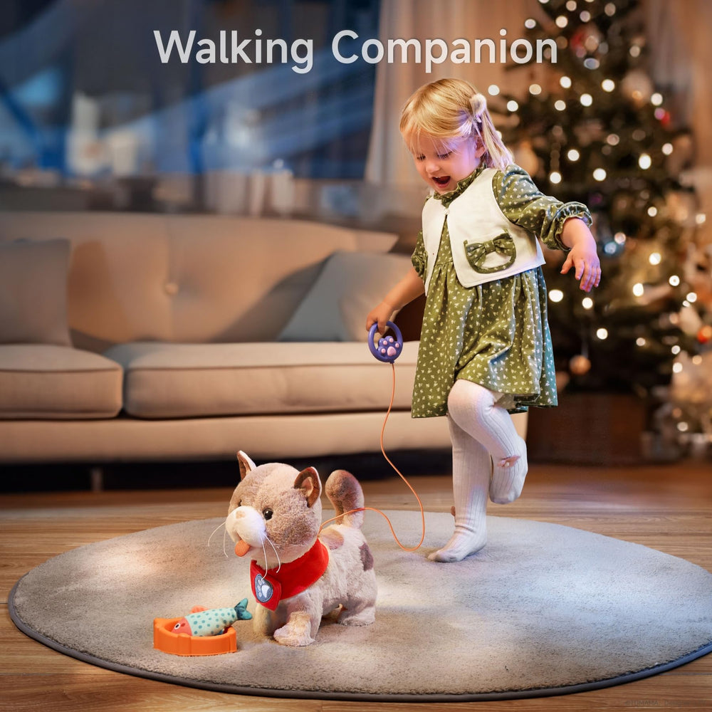 TUMAMA KIDS Toy Cat on leash enables guided imaginative walks.