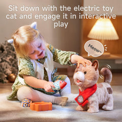 TUMAMA KIDS Toy Cat wagging tail invites gentle interaction.