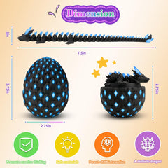 Tungole dragon egg UV-reactive highlight adds playful color to shelves and displays.