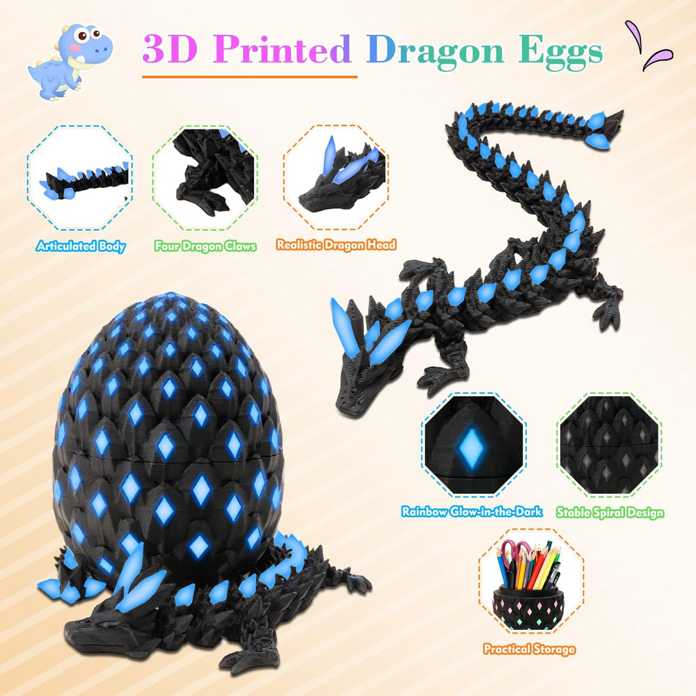 Tungole black-blue-gradient egg mirrors dragon scales for a cohesive collection.