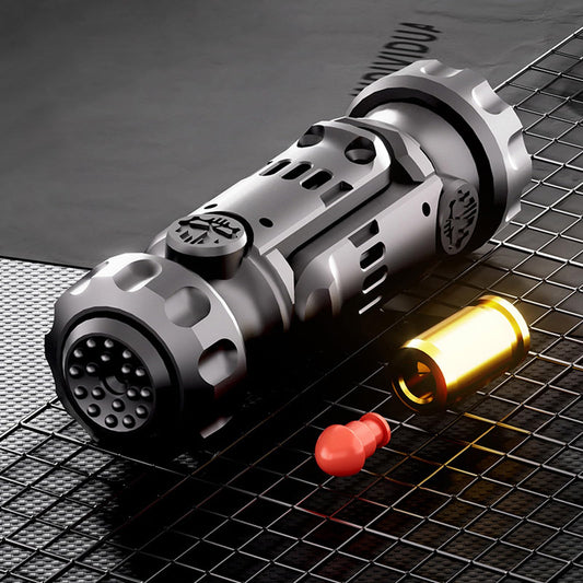 Tungsten Steel Fidget Gun Toy textured body for comfortable grip and focus.