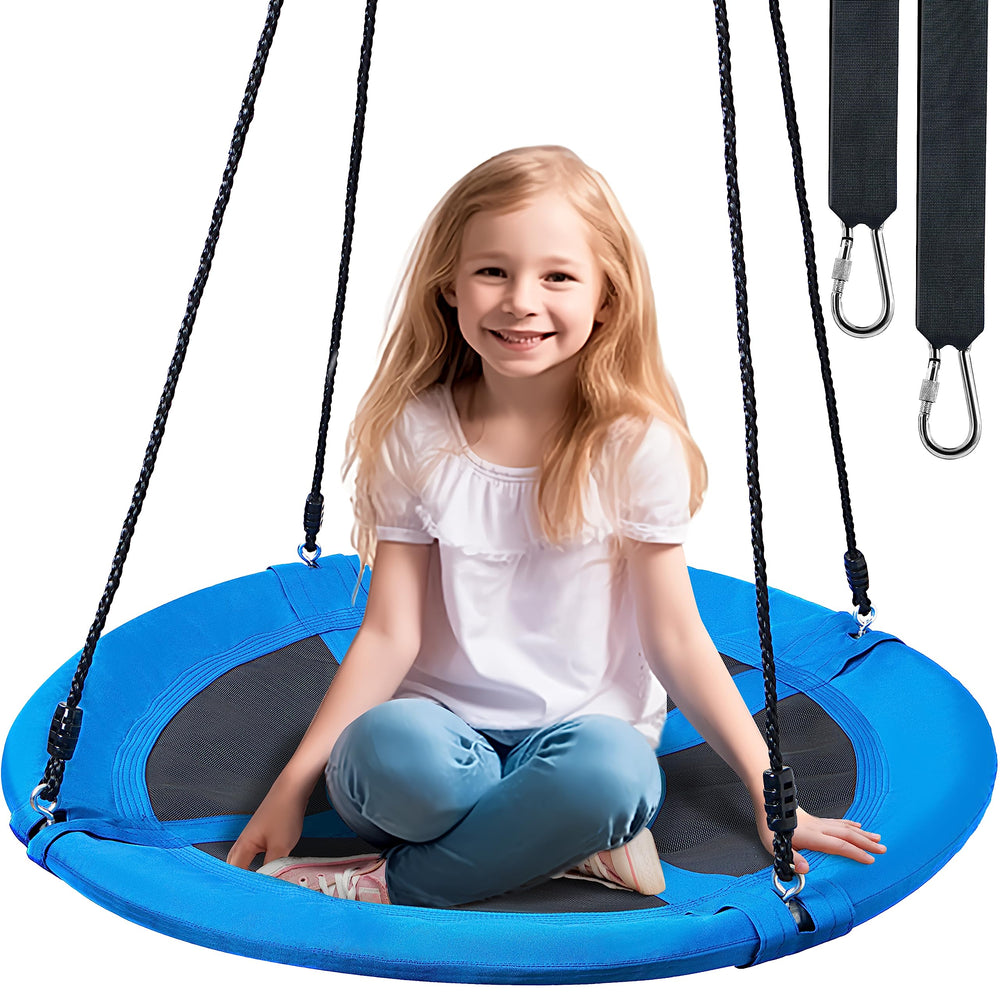 TURFEE saucer tree swing blue assembly kit for easy setup