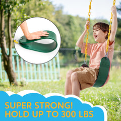 TURFEE swing chain section with thermoplastic cover for safety.