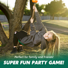 TURFEE in-use green swing encourages active, imaginative outdoor play