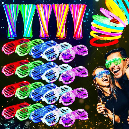 TURNMEON 125-pack glow sticks and LED glasses ignite bright, festive celebrations.