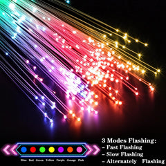 TURNMEON glow fiber wand green handle enhances outdoor events with bright eye-catching effects
