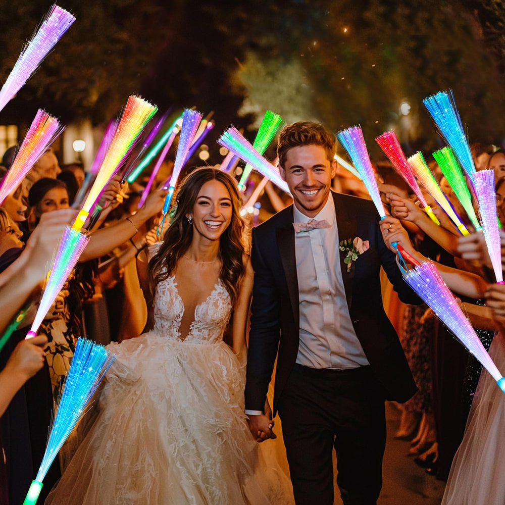TURNMEON glow fiber wand yellow handle creates cheerful ambiance at celebrations