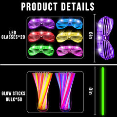 TURNMEON LED glasses provide eye-catching light-up style for night events.