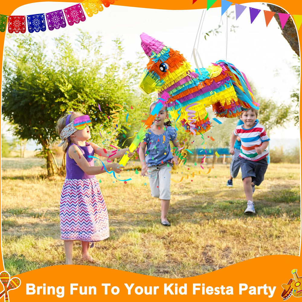 Turnmeon pinata used as a colorful party photo prop.