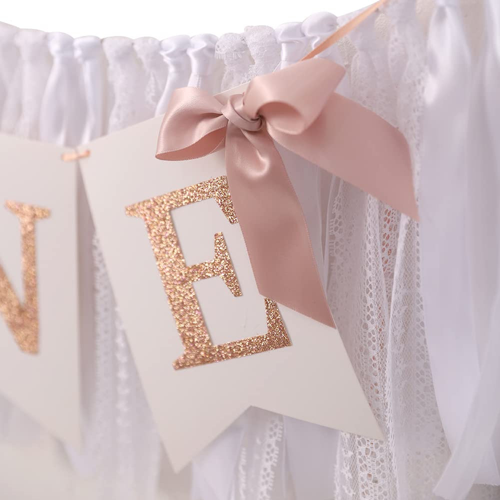 Tutotu rose gold blush white banner details showcase refined party styling options