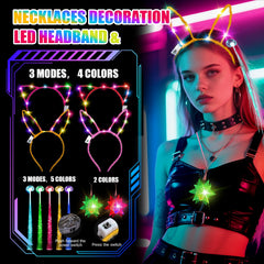 TUXIYA LED rings sparkle with easy on/off for party time.