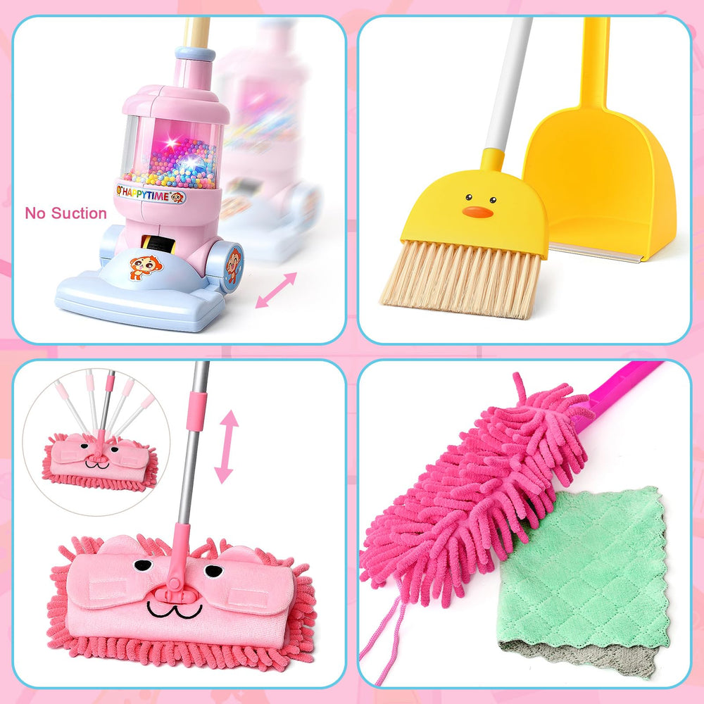 TUZT broom toy supports role play and motor skill development.