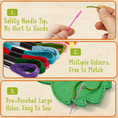 TUZT Monster Sewing Kit plastic needles simplify safe stitching
