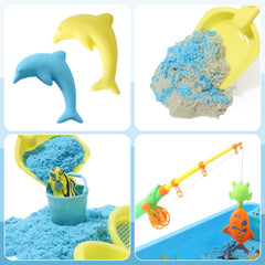 TUZT Ocean Sensory Bin seaweed and shells for realistic textures