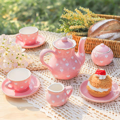 TUZT pink heart sugar bowl for adding sweetness to playtime