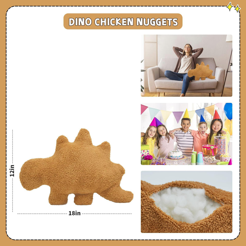 TVVPGG Dino Nugget Pillow close up of soft plush texture