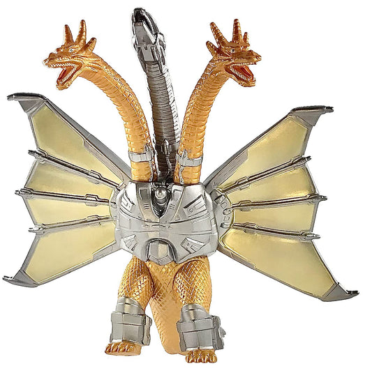 TwCare Godzilla vs Mecha King Ghidorah front view action figure ready for display.