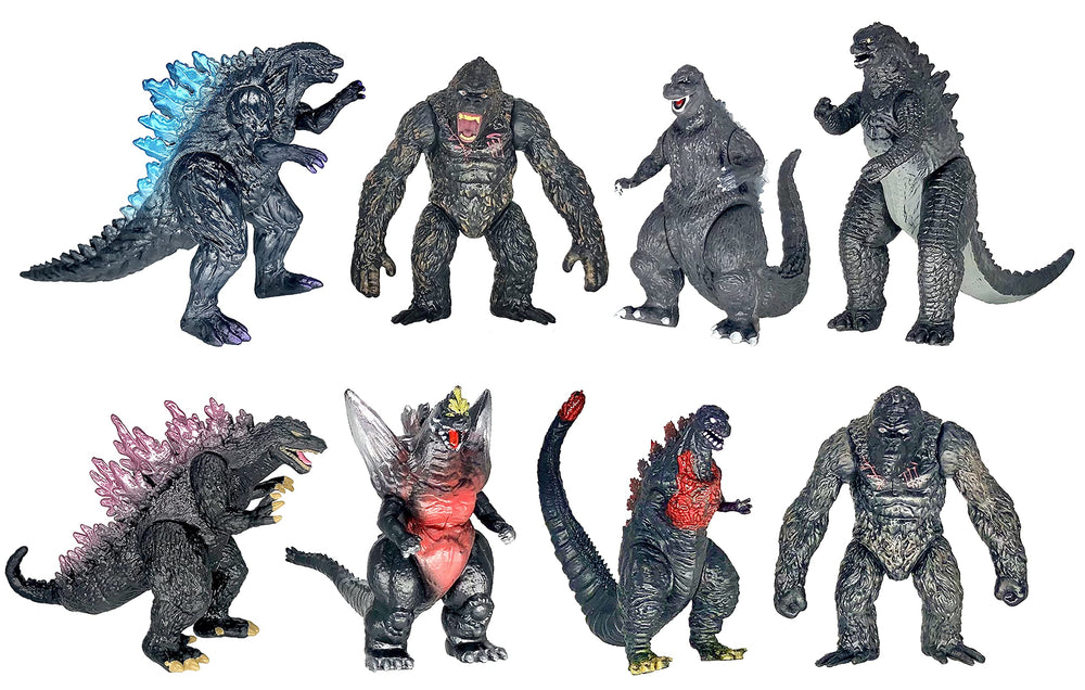 TwCare King Kong vs Godzilla figures set with movable joints for dynamic display.