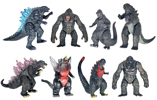 TwCare King Kong vs Godzilla figures set with movable joints for dynamic display.