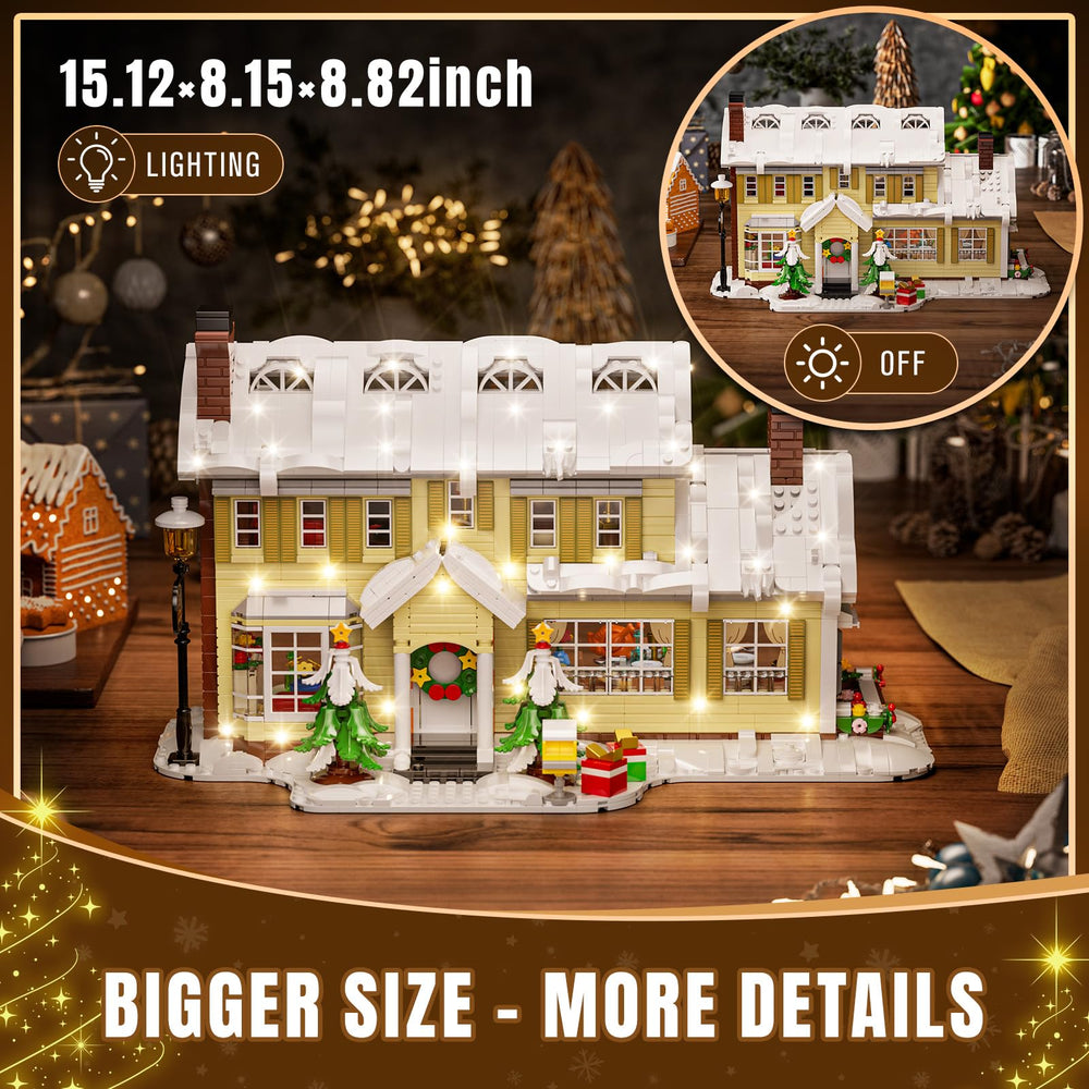 Tweandar Christmas House snow roofs capture a magical winter landscape